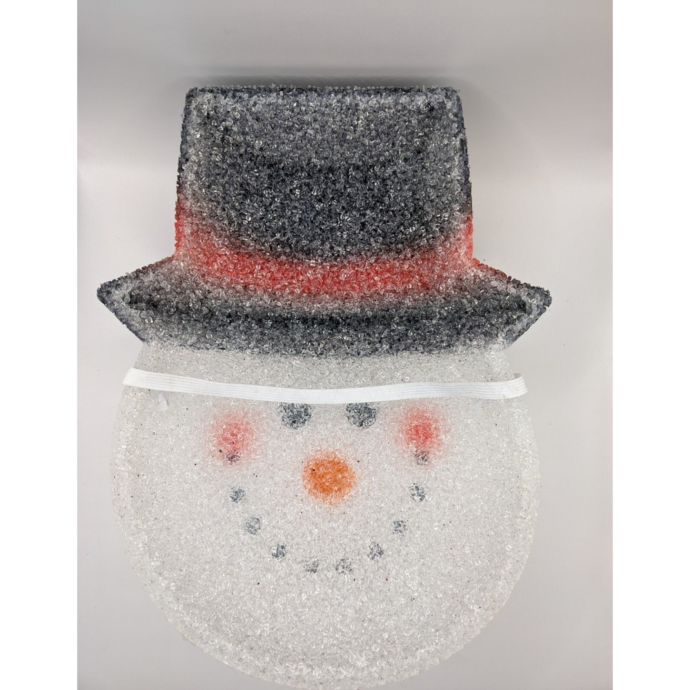 Melted Jelly Plastic Popcorn Snowman Outdoor Light Cover Porch Light Lot Of 2 - Picture 2 of 12